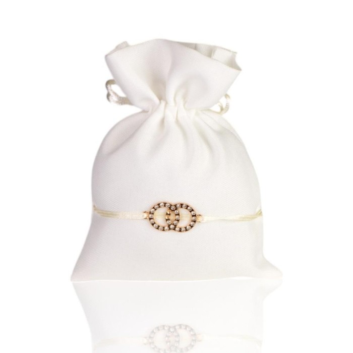 SACCHETTO PANNA PENDAGLIO METALLO FEDI 10X13